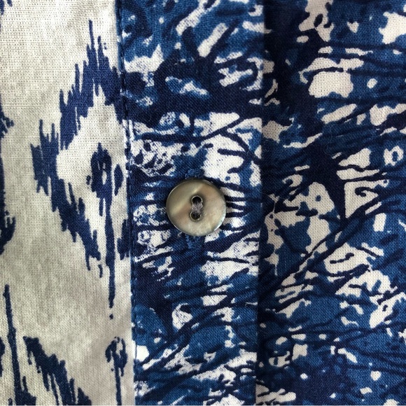 *3/$20* LOGO by Lori Goldstein Mixed Print Ikat Peplum Tunic Blouse XS - Picture 3 of 6